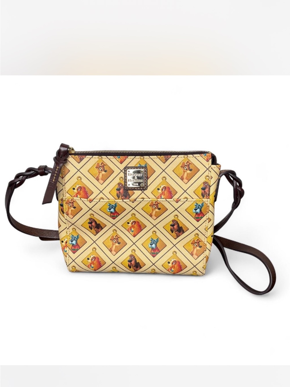 Dooney & Bourke Disney Dog Lady and the Tramp Small Crossbody Bag Beige